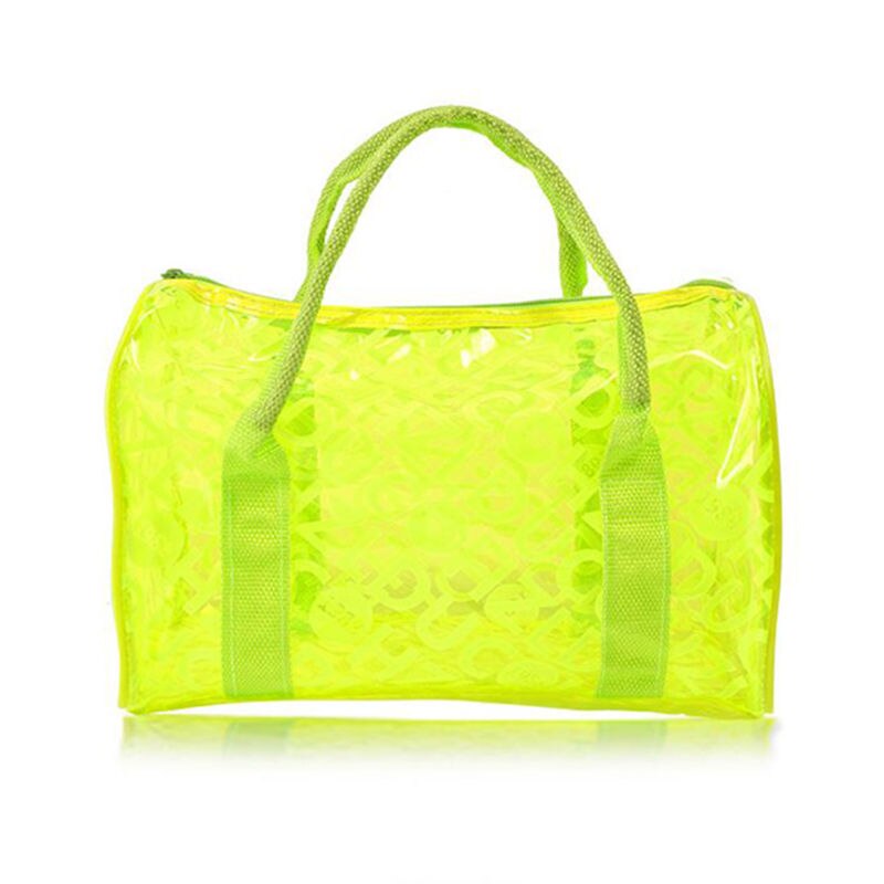 Waterproof Swimming Storage Beach Bag Tote Handbags Women PVC Transparent Letter Printing Plastic Pouch Bath Wash Bags XA372WD