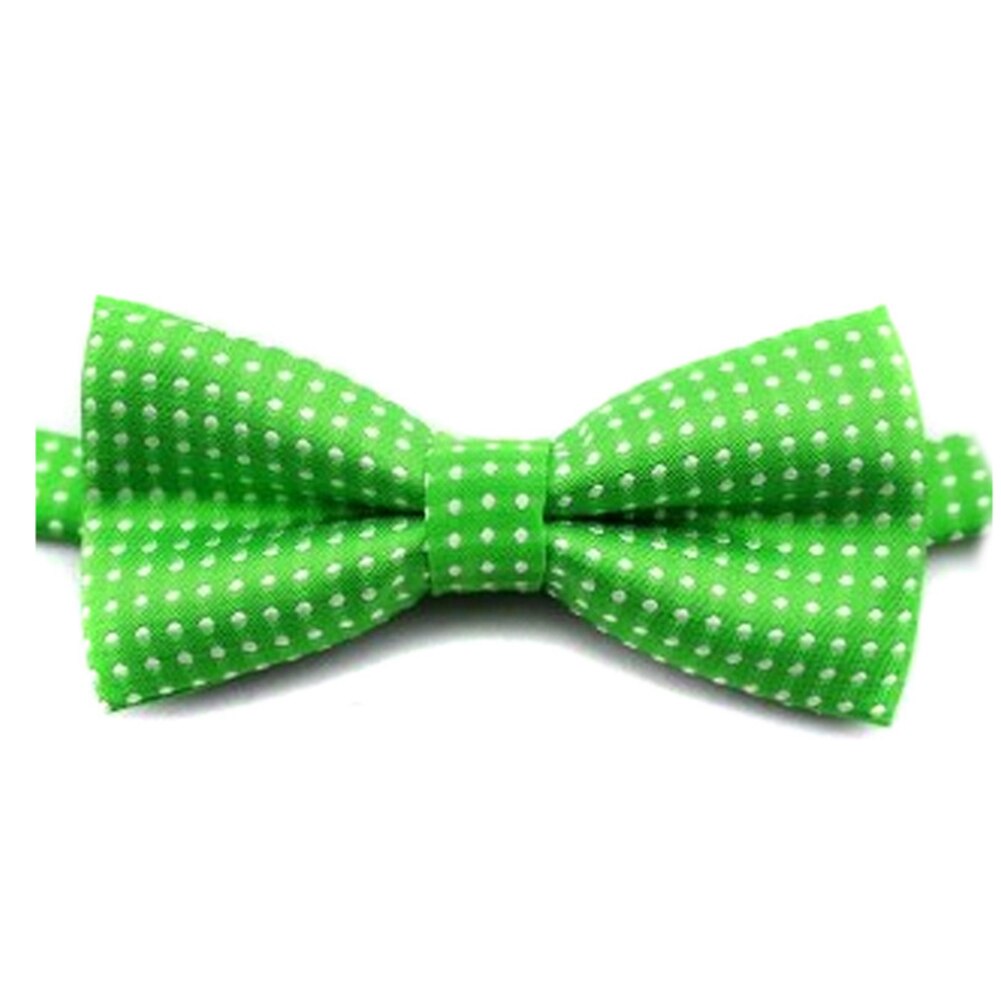 Formal Children's bow tie Polyester solid color Butterfly Wedding Party Dot Necktie Kid Suit Tuxedo Dicky Pet Bow Tie: Green