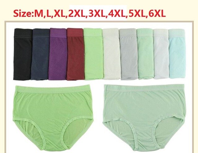 M,L,XL,2XL,3XL,4XL,5XL,6XL Women's plus size cotton briefs everyday underwear cotton panties 5pcs/lot: L