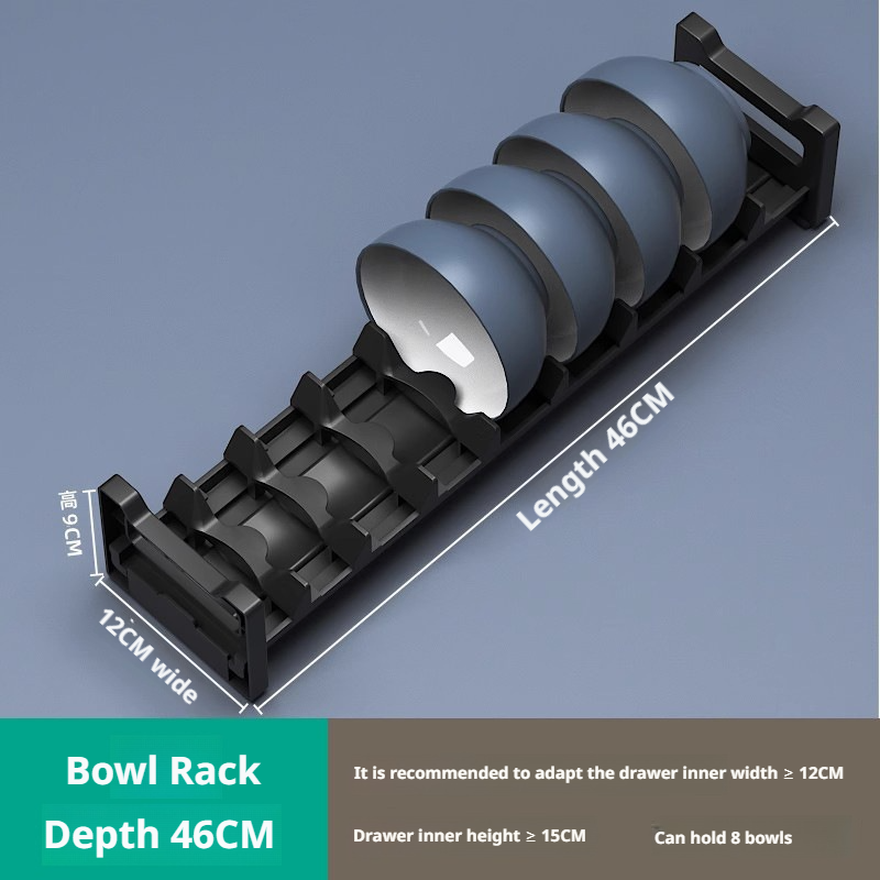 Pojemnik robić szuflady kuchennej, przegródka robić szafki, wbudowany stojak na naczynia, organizer na miski, pałeczki, talerze, uchwyt na sztućce, ociekacz na naczynia.: Pomarańczowy