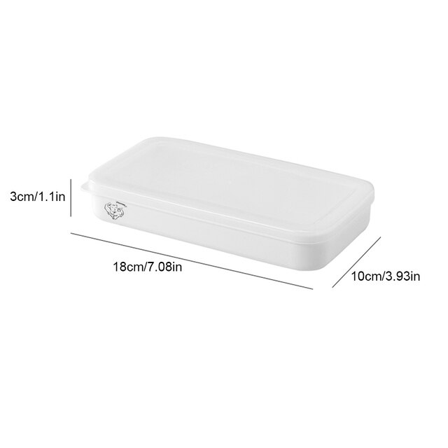 Plastic Storage Box Reusable Non-toxic Meat Food Container Organizer with Airtight Lid Freezer Microwave Oven Safe: 18x10x3cm