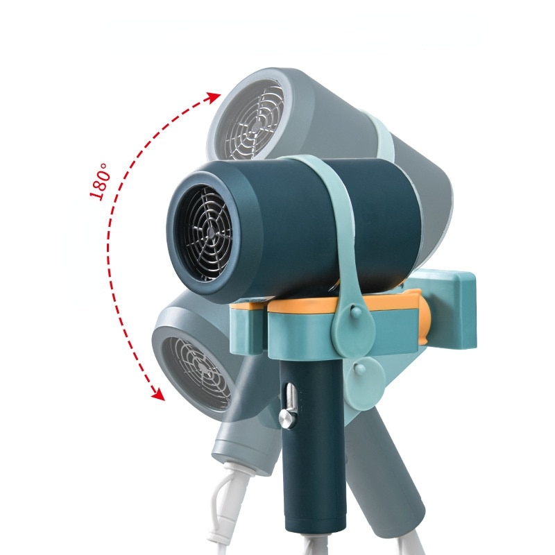 Draaibare Föhn Rack Gratis Ponsen Huishoudelijke Badkamer Accessoires Opslag Muur Gemonteerde 180 Graden Rotatie Gratis Handen
