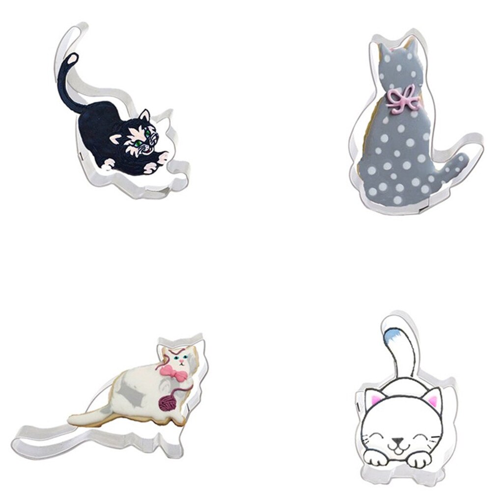 Cat Shaped Aluminium Mold Sugar Craft Cake Cookies Pastry Baking Cutter Mould DIY Cookie Cutter Kitchen Accessories FH5