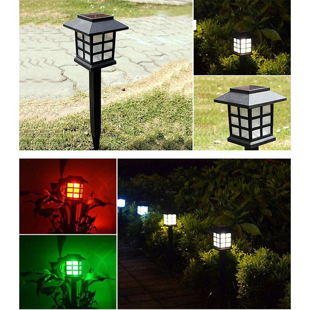 Dishykooker 2 Stuks Lichtsensor Zonne-energie Gazon Pin Lamp Yard Tuin Licht Decoratie