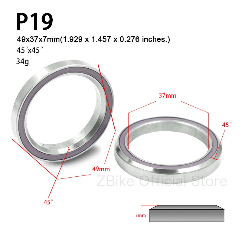 Bicycle Headset Bearings 41/41.8/47/49/51/52mm Mtb Road Mountain Bike Scooter Headset Bearing Repair Parts Cycling Accessories: Light Grey