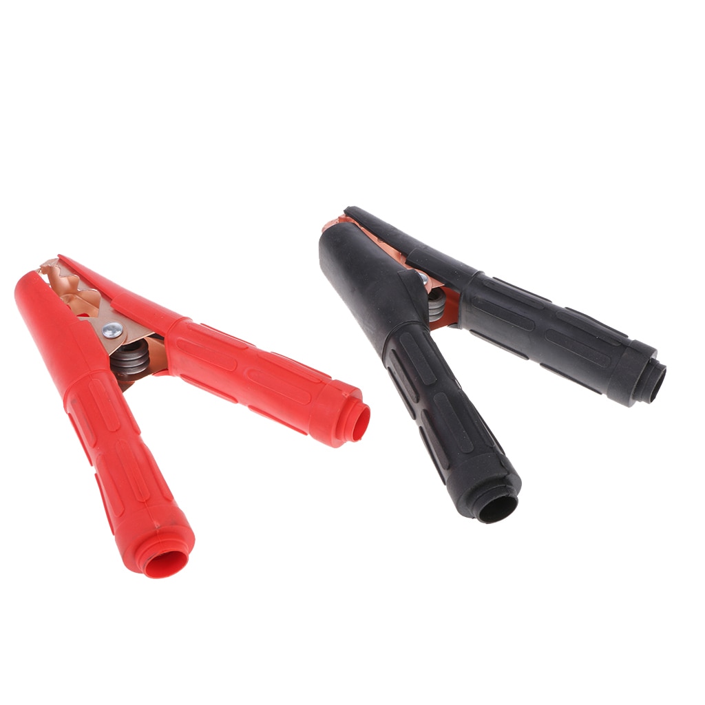 2X Metall Auto Batterie Clips Krokodil Alligator Prüfung Schellen 1000A 75mm verrotten &Ampere; Schwarz