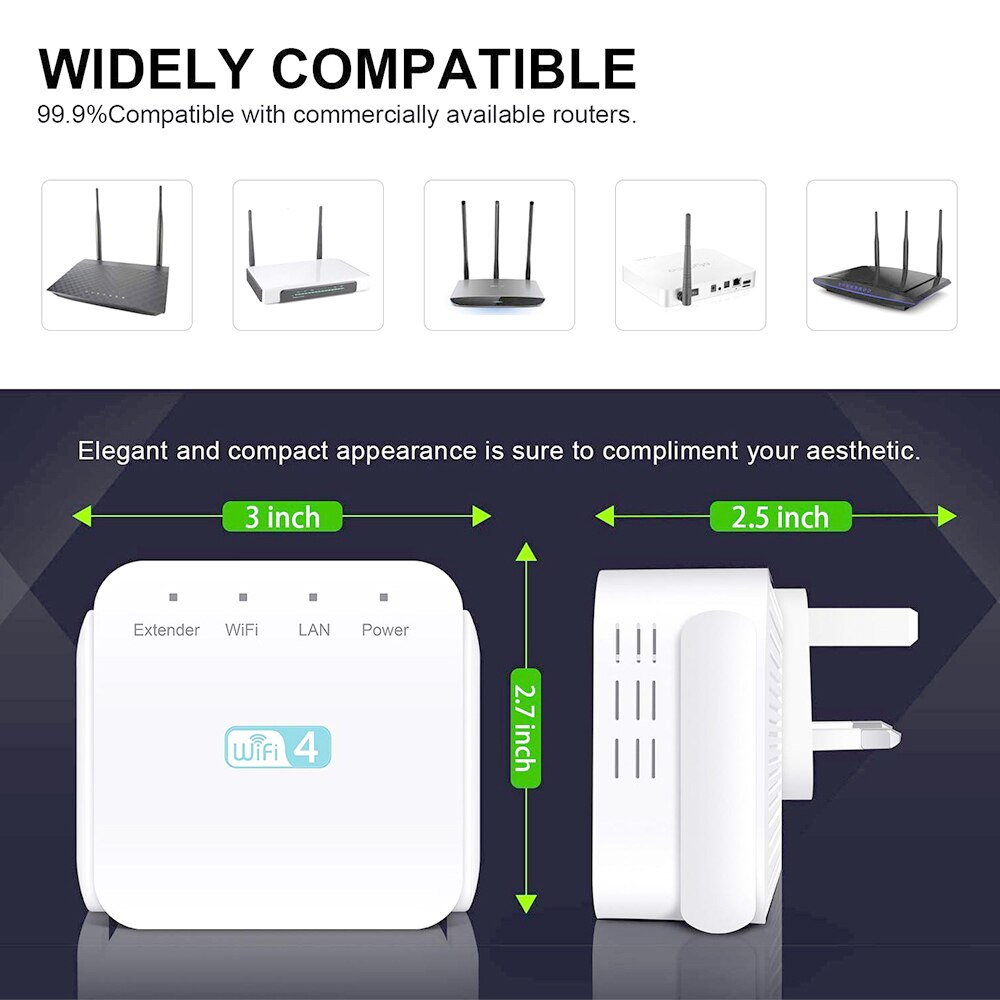 5 ghz wifi-repeater, draadloze wifi-extender, 300 mbps wifi-versterker, 802.11n wifi-signaalversterkers met groot bereik, 2.4g wifi-repeaters