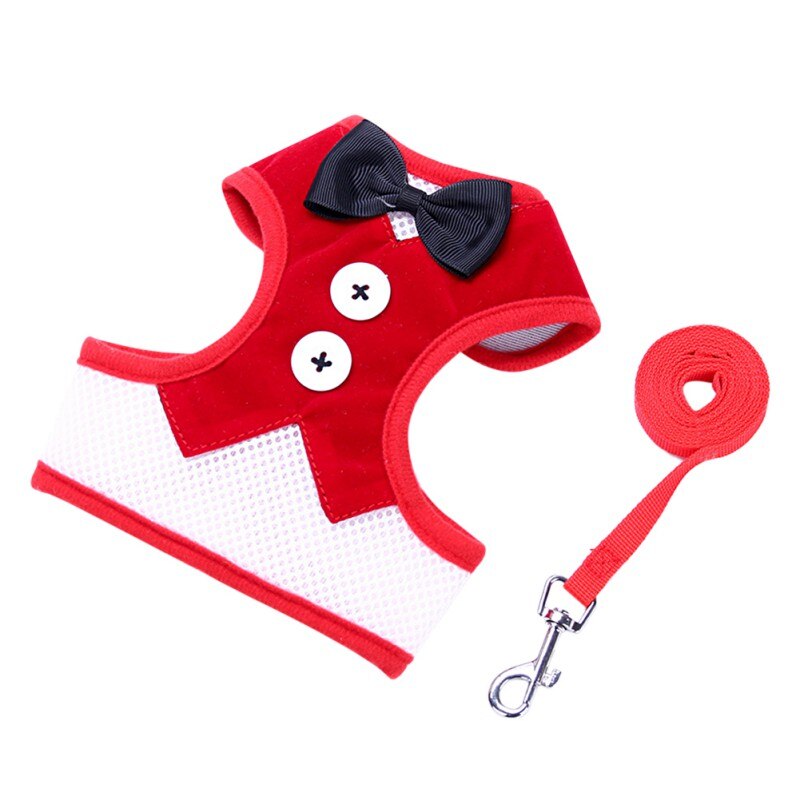 Mode Strik Dog Harness Met Leash Set Voor Hond Verstelbare Puppy Borst Hond Harness Leads Set Voor Kleine Medium Huisdier accessoires: R / M