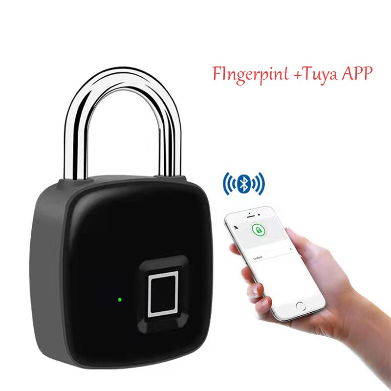 Usb Oplaadbare Smart Hangslot Keyless Vingerafdruk Slot IP65 Waterdicht Anti-Diefstal Beveiliging Hangslot Deur Bagage Case Bag Lock