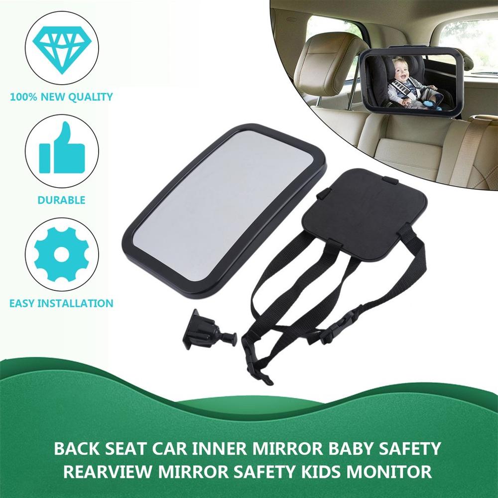 Achterbank Auto Innerlijke Spiegel Vierkante Baby Veiligheid Achteruitkijkspiegel Hoofdsteun Mount Spiegel Veiligheid Kids Monitor Auto Styling
