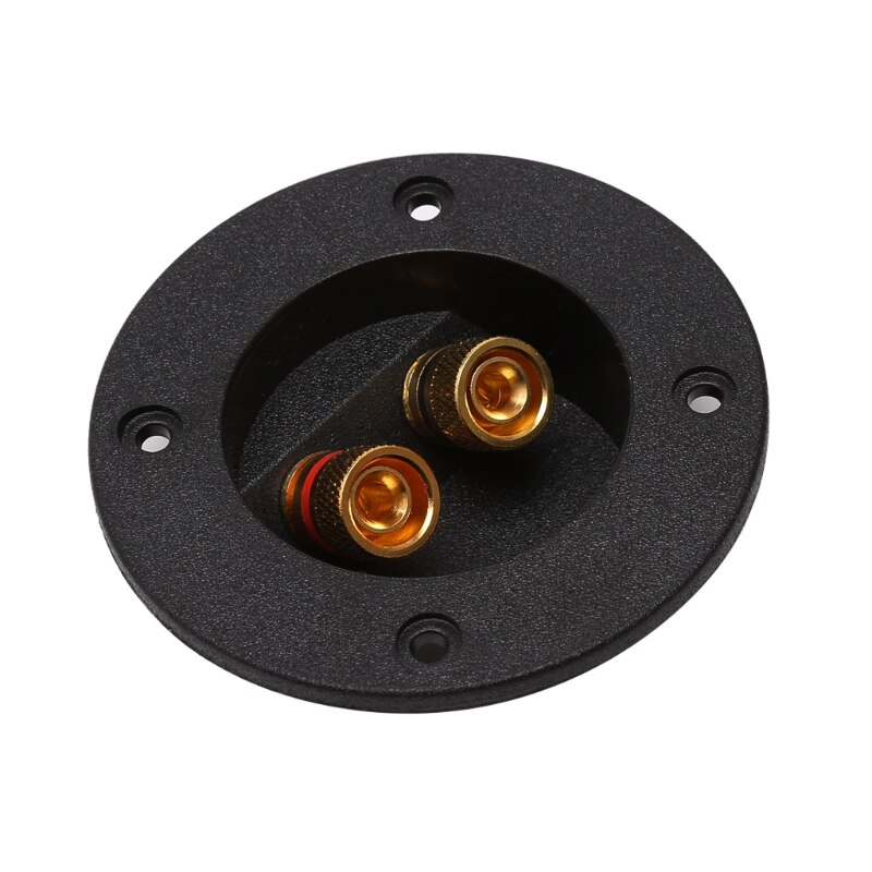 Terminal de caja de altavoz estéreo para coche, Conector de copa de resorte redondo, Conector de Subwoofer, ,