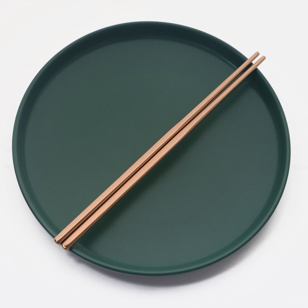 1 Paar Rvs Eetstokjes Metalen Chop Sticks Servies Zilver Goud Multicolor Wedding Party Festival Supplies: Rose