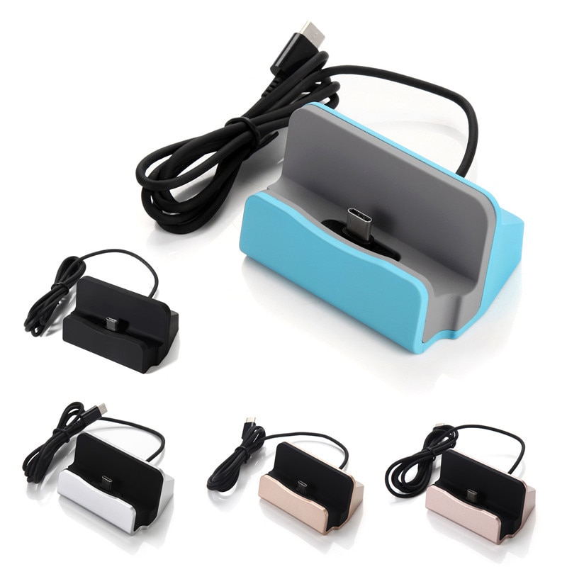 Docking Station Charger For iPhone Samsung Xiaomi Android Type C Desktop Charging Dock Stand Holder Micro USB-C Phone Chargers