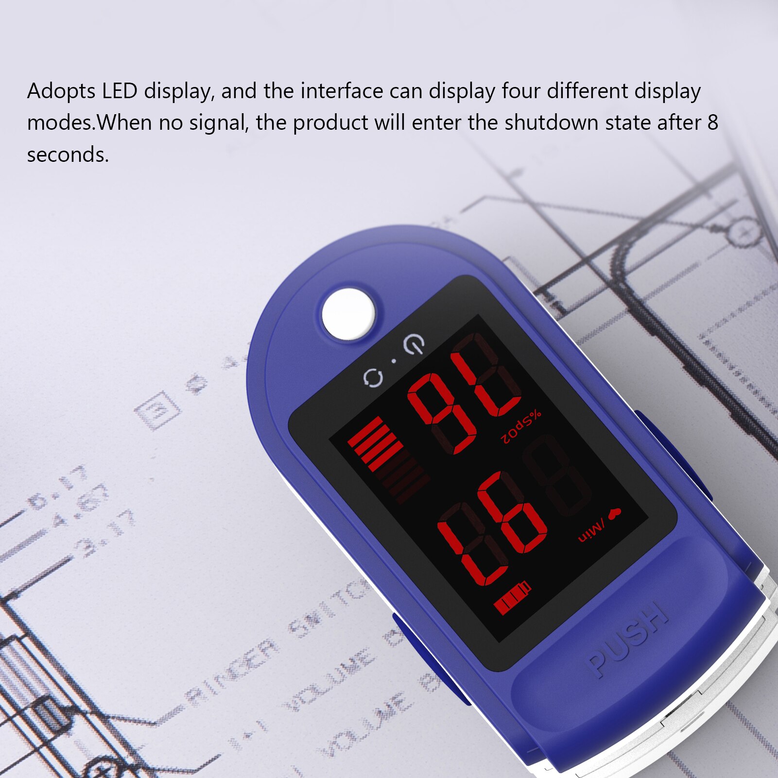 Fingertip Pulse Oximeter Pulso Oximetro Home Family Pulse Oxymeter Pulsioximetro Finger Pulse Oximeter Led SPO2 PR Monitor