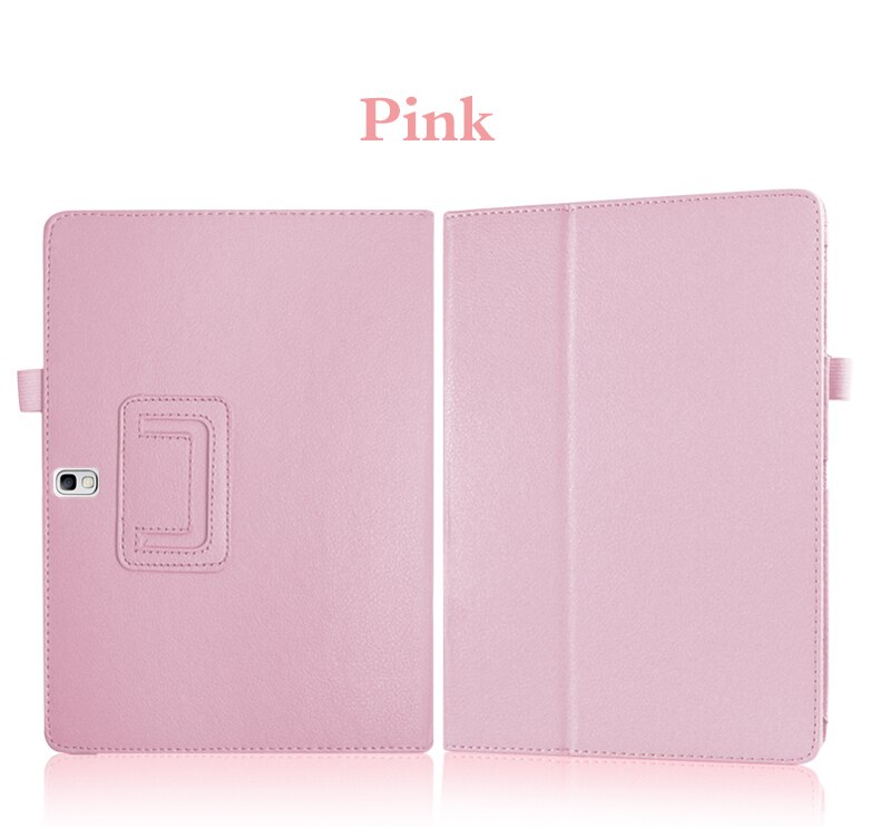 Per il caso di Samsung Galaxy Tab 10.5 S Sottile Retro Pieghevole Del Basamento DELL'UNITÀ di elaborazione Copertura Astuta di Cuoio Tab S 10.5 SM-T800 SM-T801 t805 Casi Tablet: pink