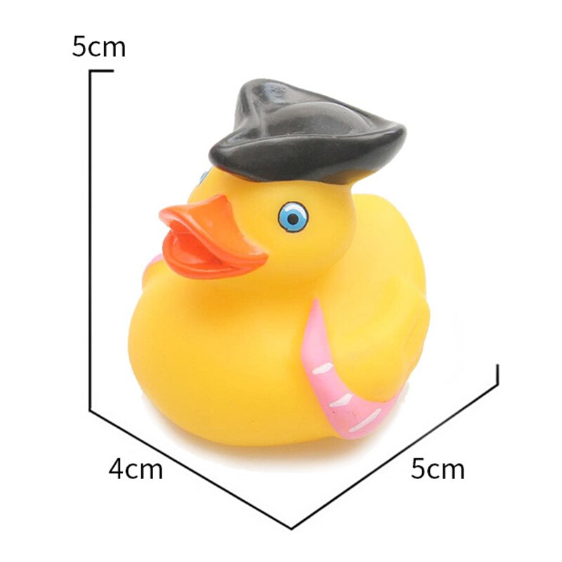 ESALINK Rubber Duck Glasses Ponytail Baby Duck Baby Bath Toys Duck Children Toy Duck Baby Toys Bath Toys For Kids: YN064-1pcs