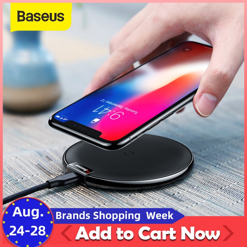 Baseus Qi Draadloze Oplader Voor Iphone 11 Xs Max 8 Plus Voor Samsung S10 S9 Plus Note 9 8 Draadloze opladen Usb Telefoon Oplader Pad