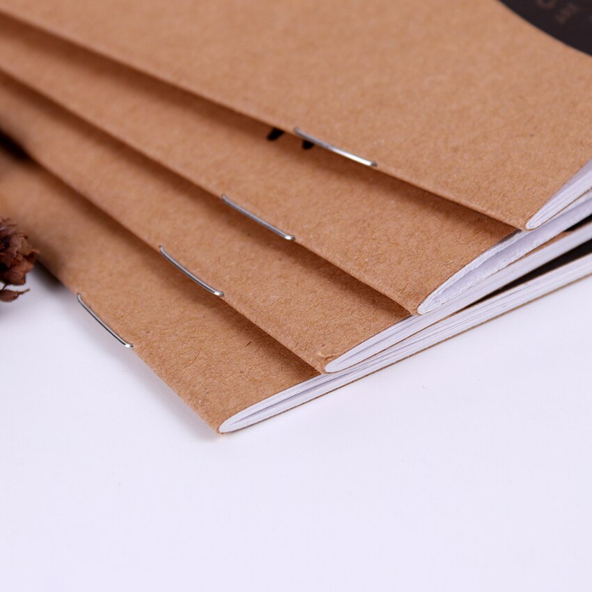 1 PC Mini Blank Notebook Office Supplies School Kraft Paper Cat and Circus Style Filofax Notepad Diary Students