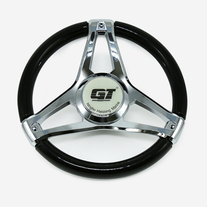 Jaycreer 340Mm Boot Stuurwiel Gepolijst 3 Spoke Boten Wth 3/4 Inch As: Default Title