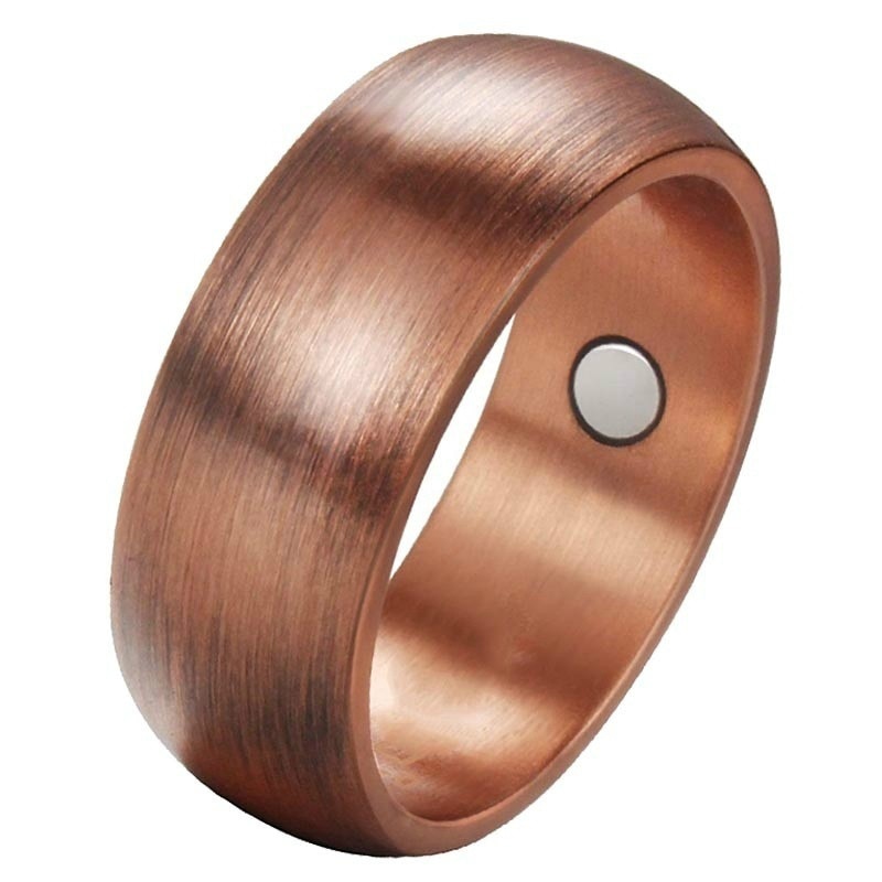 Matte Fertig Gesundheit Energie Einfache Einstellbare Öffnen Kupfer Überzogene Ringe für Arthritis Schmerzen Relief Hologramm Ring Finger Tragen