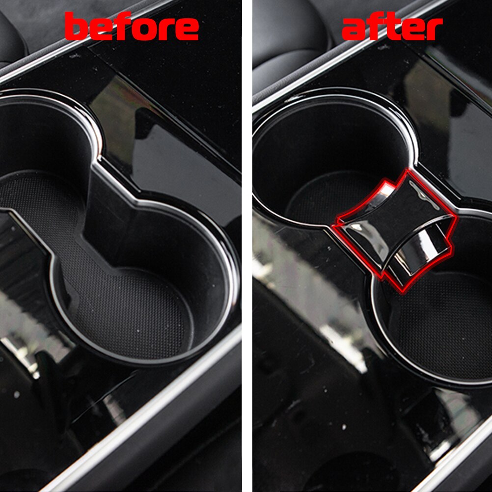 For Tesla Model Y 3 Cup Holder limiter Water Bottle Coffee Slot Slip Limit Phone Clip Modification Accessories