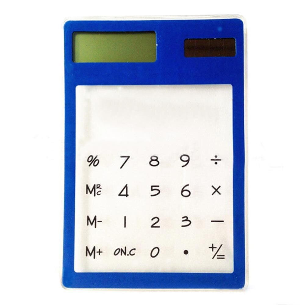 Ultra-thin Handheld Transparent Scientific Calculator Cute Pocket Calculator Solar Calculators Scientific for School Meeting