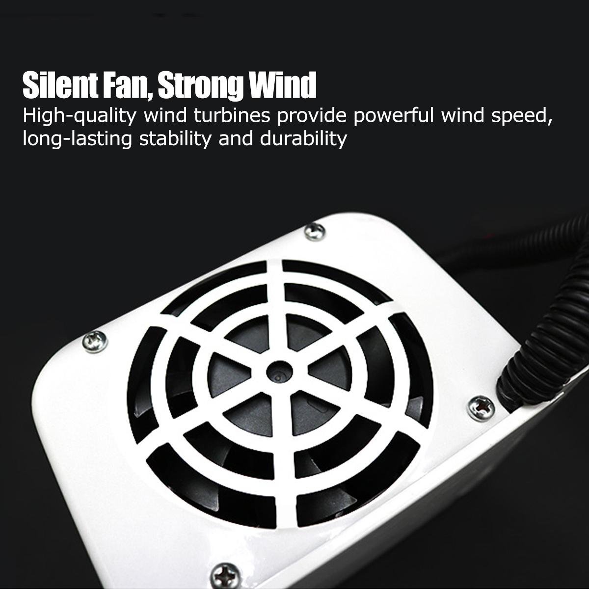 12V 1500w Car Heater 2 Hole Outlet 2 Cooling Fan 80C Used for Defrost Demist Deicing Instant Winter Heat