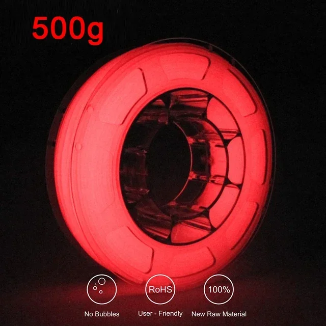 TPU luminoso que brilha no escuro 1,75 mm material de sublimação de filamento de impressora 3D para brilho de impressão 3D