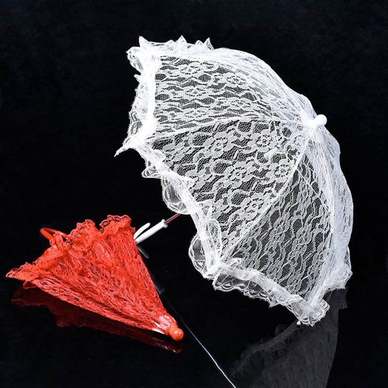 Lace Wedding Shooting Parasol Umbrella Lady Costume Accessory Bridal Photo Props