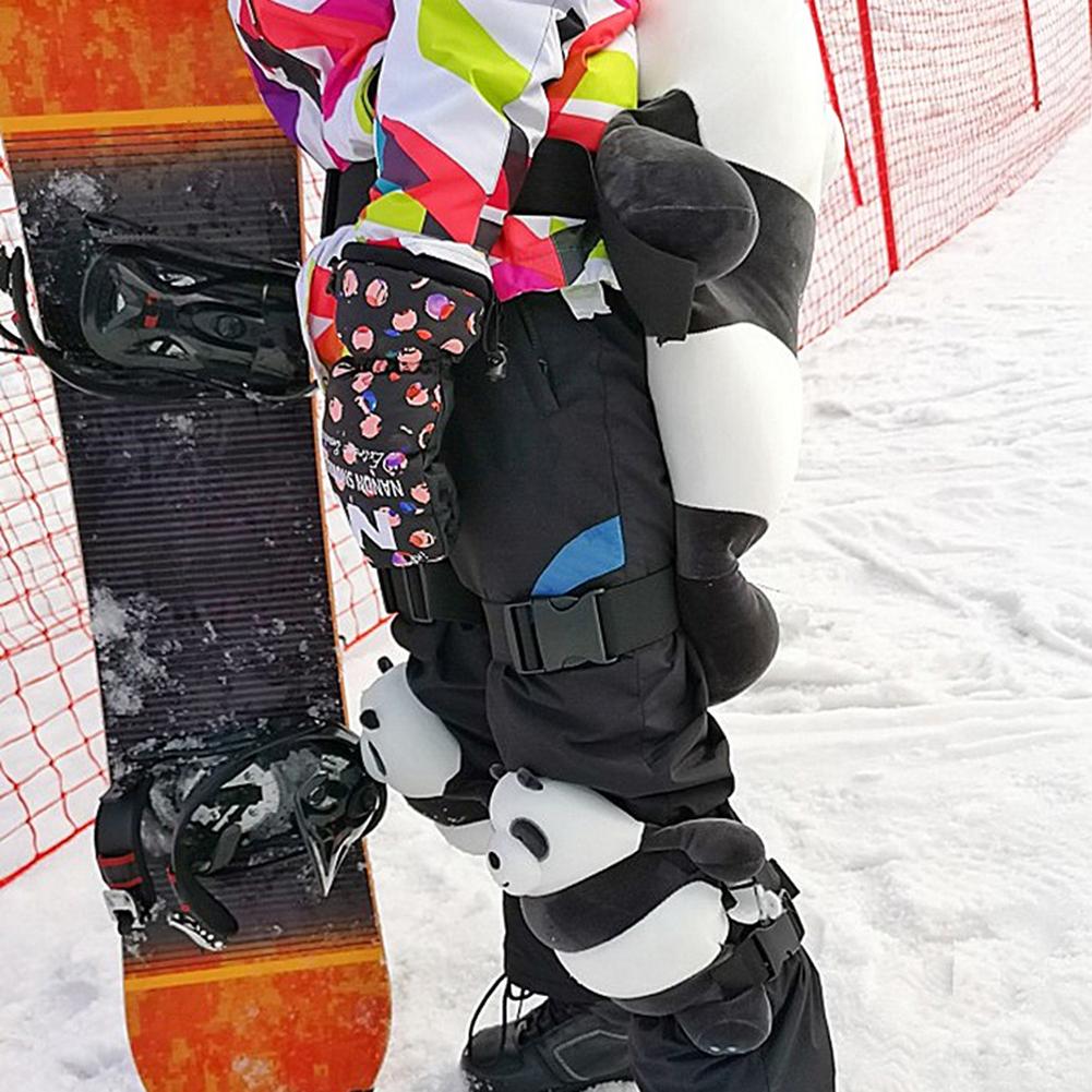 Voksne børn skøjteløb snowboarding hoftebeskyttende sød panda snowboard beskyttelse skiudstyr børn knæpude hoftepude