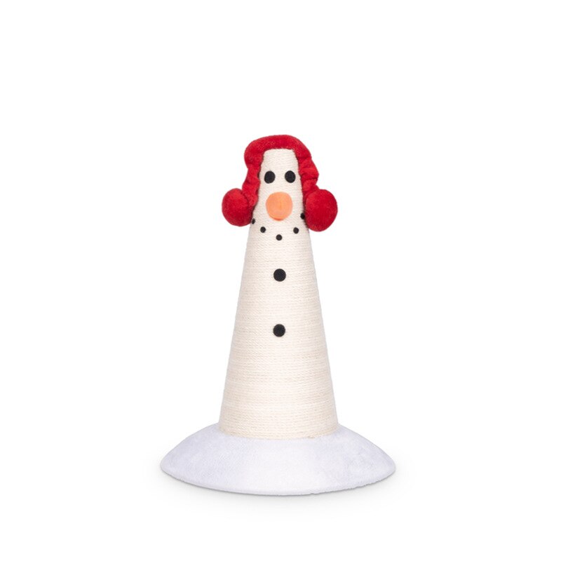 Cats Scratching Post Christmas snowman Cat Climbing Frame Toy Scratch Cat Scratcher Tree for Cats Furniture Pet Products: Red