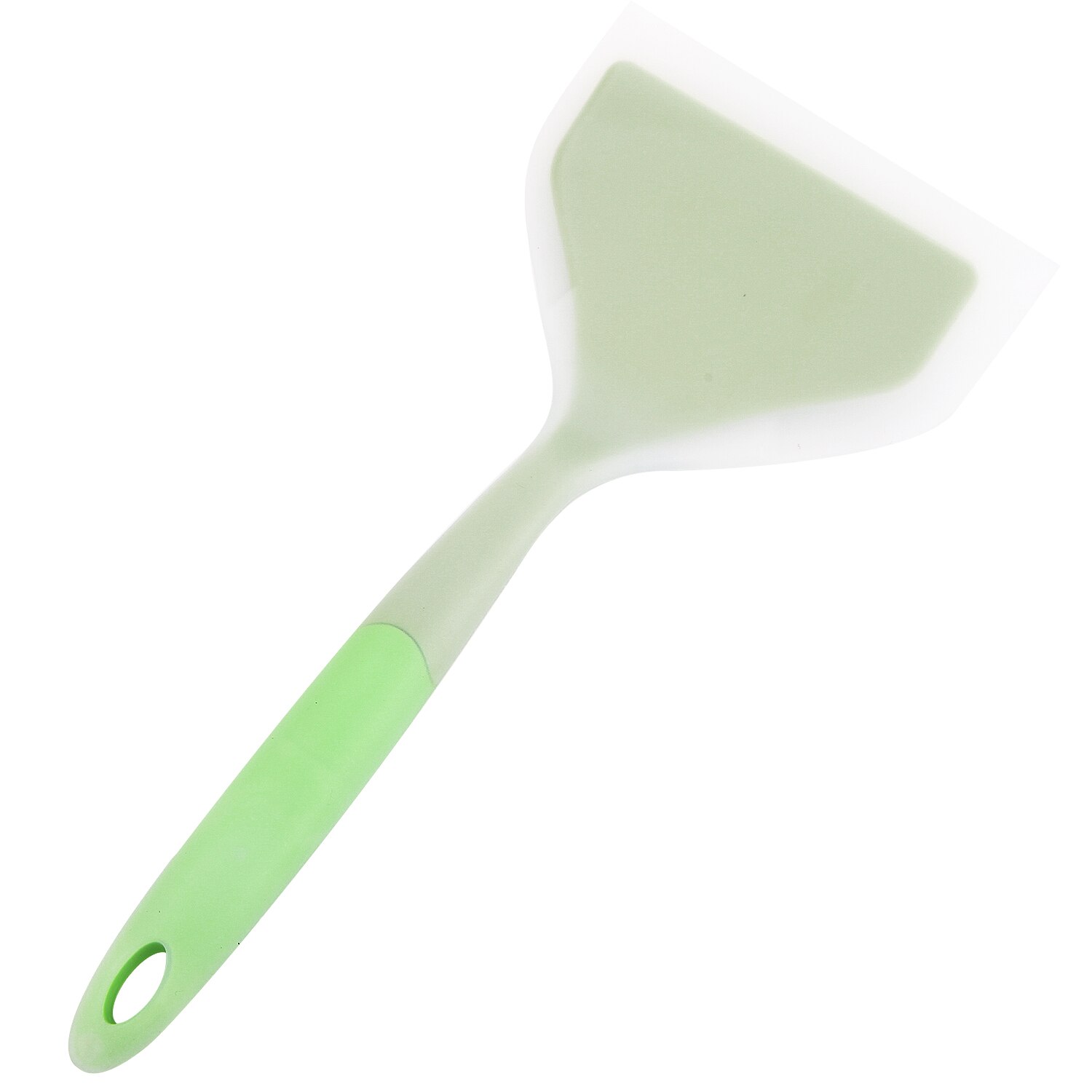 Pro Home Cooking Utensils Silicone Spatulas Beef Meat Egg Kitchen Scraper Wide Pizza Shovel Non-stick Turners Food Lifters Tool: A - Grass Green