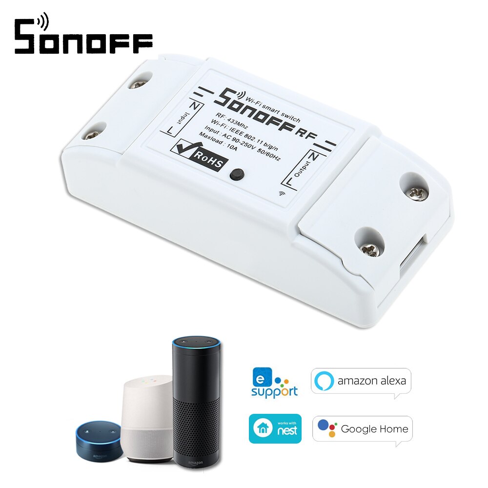 Sonoff RF WiFi Smart Schalter Interruptor 433Mhz RF Empfänger Intelligente Fernbedienung Wireless Control Für Smart Home Wi-fi Licht Schalter