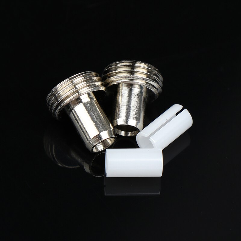 4PCS/2set Fiber Optic Visual Fault Locator Replacement Parts - 2 x Ceramic Tube Sleeves with 2 x Metal Fitting Connectors