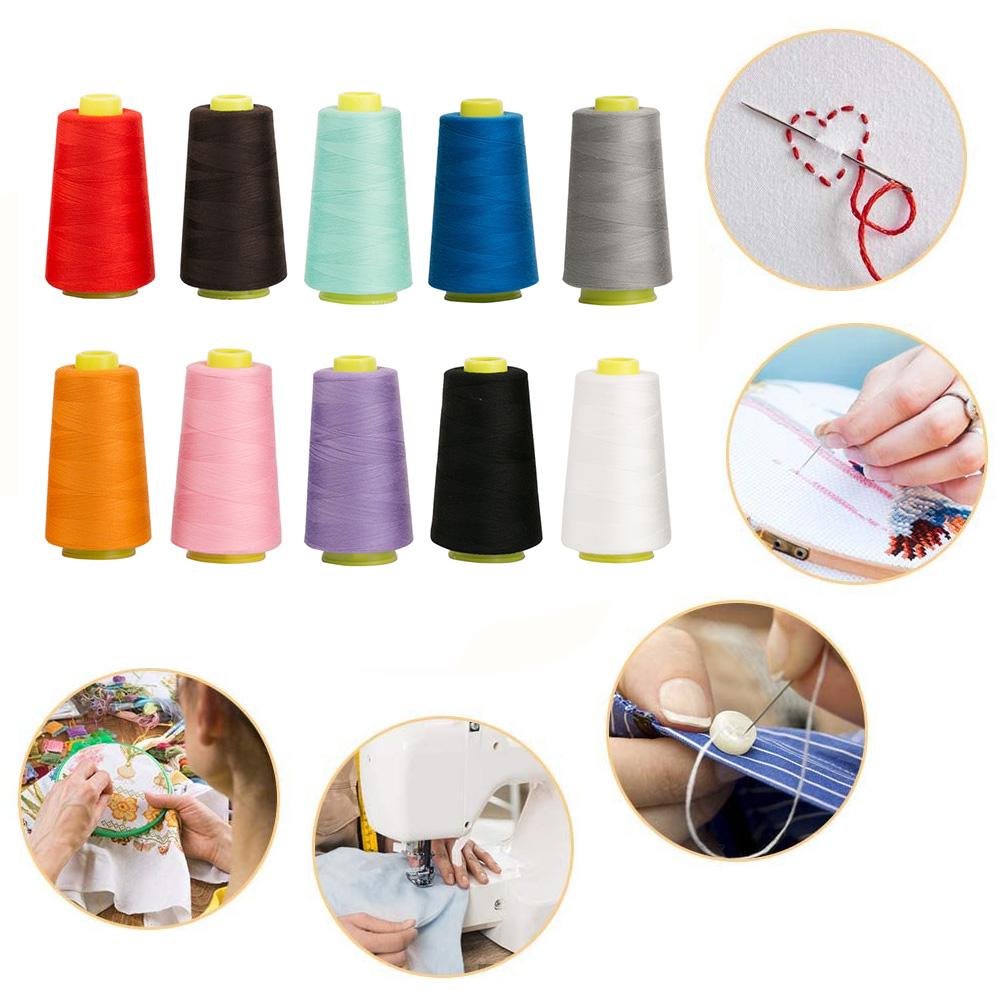 402 High-Speed Naaigaren Beschermende Kleding Masker Speciale Draad Standaard 3000 Yard Polyester Draad Kopie Rand Lijn 10 kleur