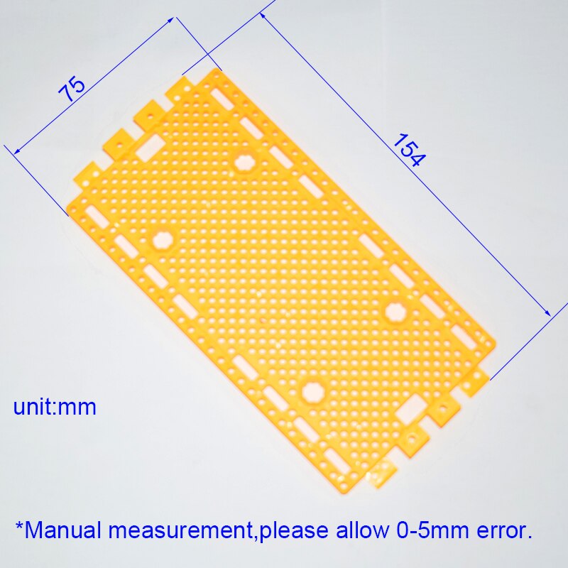 6pcs 75x154 box panel/DIY car shell plate/perforated plastic plate/science experiments materials/baby toys parts