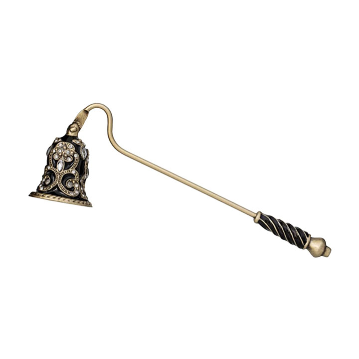 Vintage Flower Candle Snuffer Decorative Candle Extinguisher Flame Safely Long Handle Putting Out Fire Candle Extinguishing Tool: Chocolate
