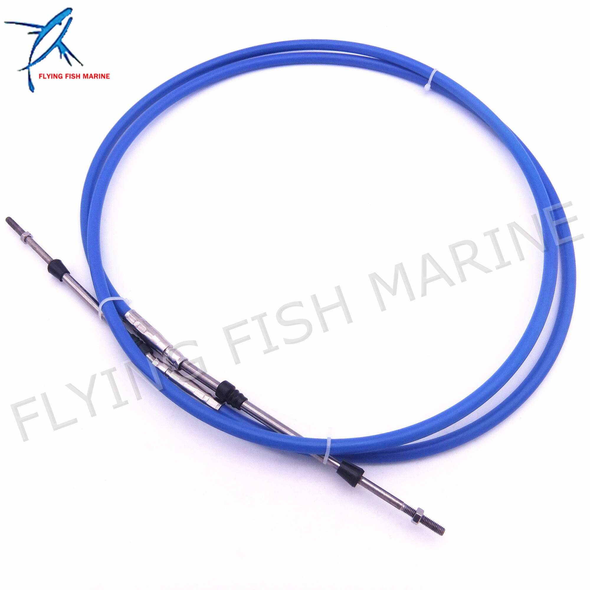 Boat Motor Steering System Outboard Engine ABA-CABLE-10-GY Remote Control Throttle Shift Cable 10ft for Yamaha 3.048m Blue