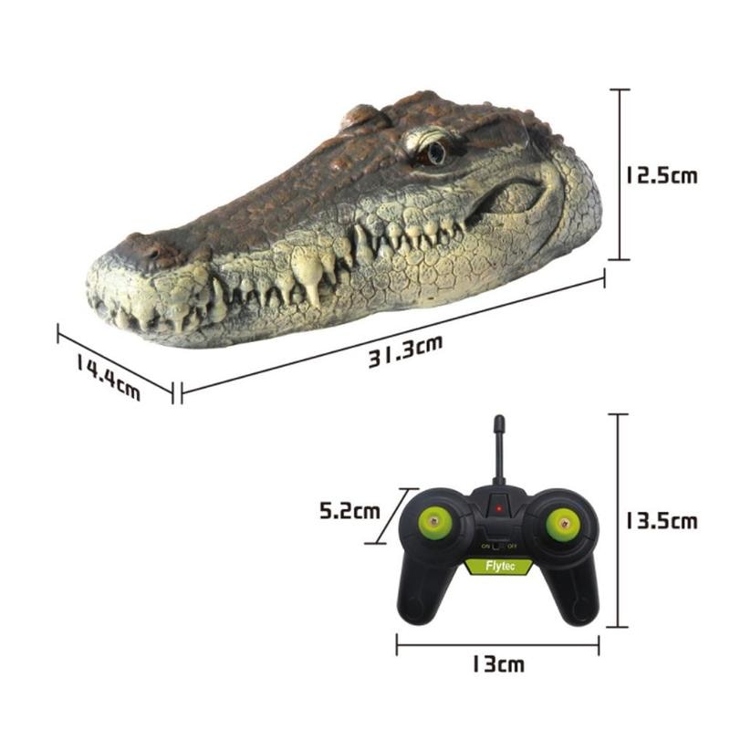 V005 RC Crocodile Head 2.4G Remote Control RC Boat... – Grandado