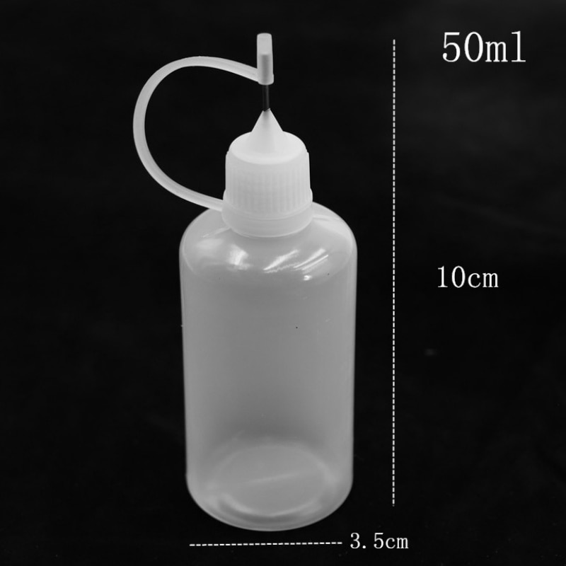 30/50/100 ML Empty Glue Bottle With Needle Transparent Oil Filling Bottle For Paper Quilling DIY Craft Plastic Bottle #2