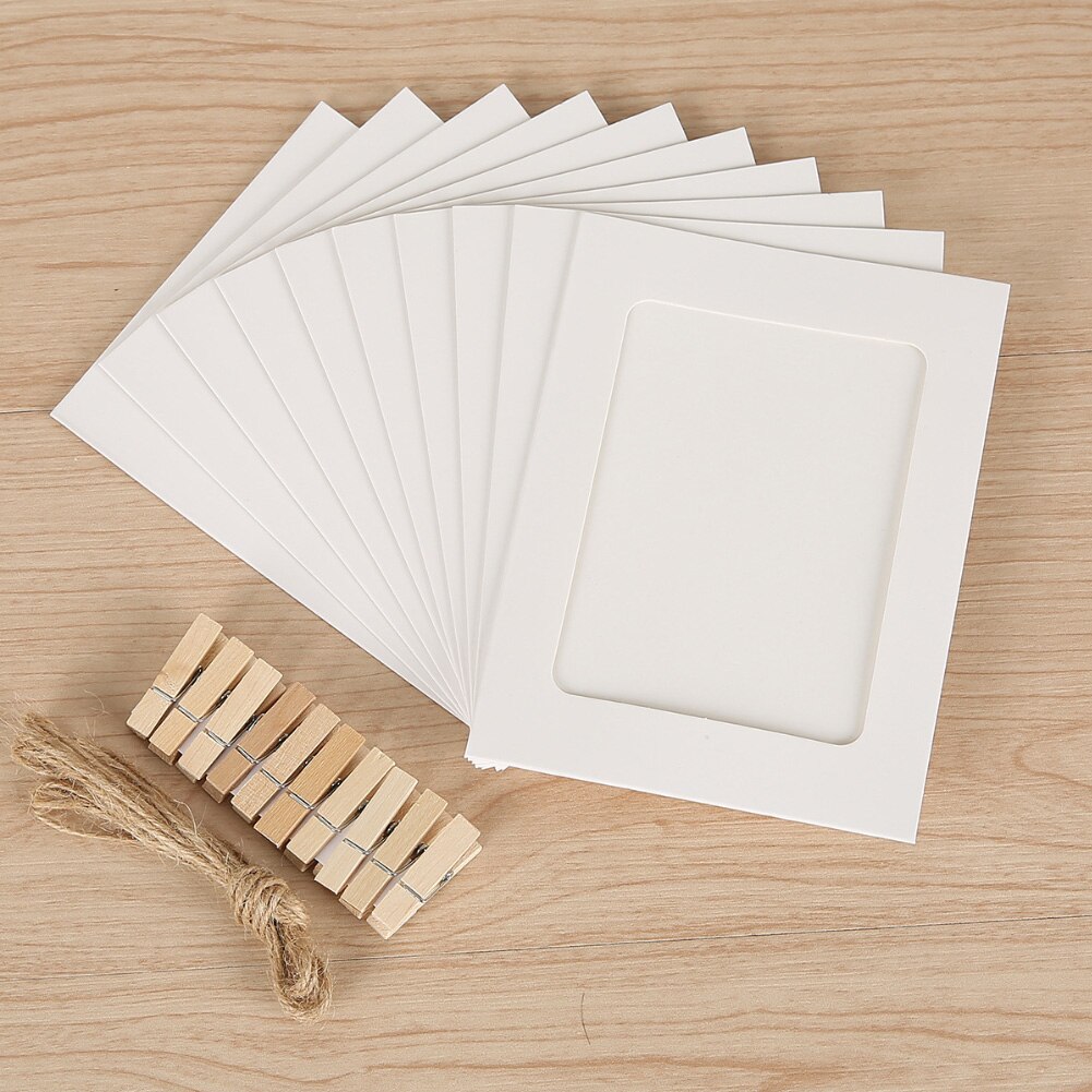 10Pcs/Set Hanging Photo Frame Birthday Party Booth Home Decor Photography Props material Paper