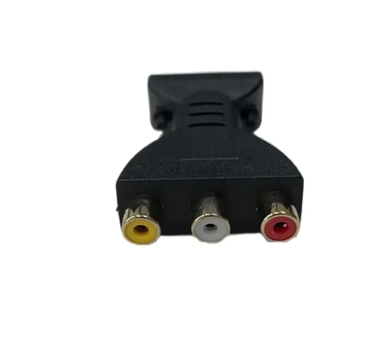 RCA AV para HDMI compatível com adaptador composto, cabo de áudio e vídeo, cabo USB para HD TV Box, conversor 1080p: YELLOW