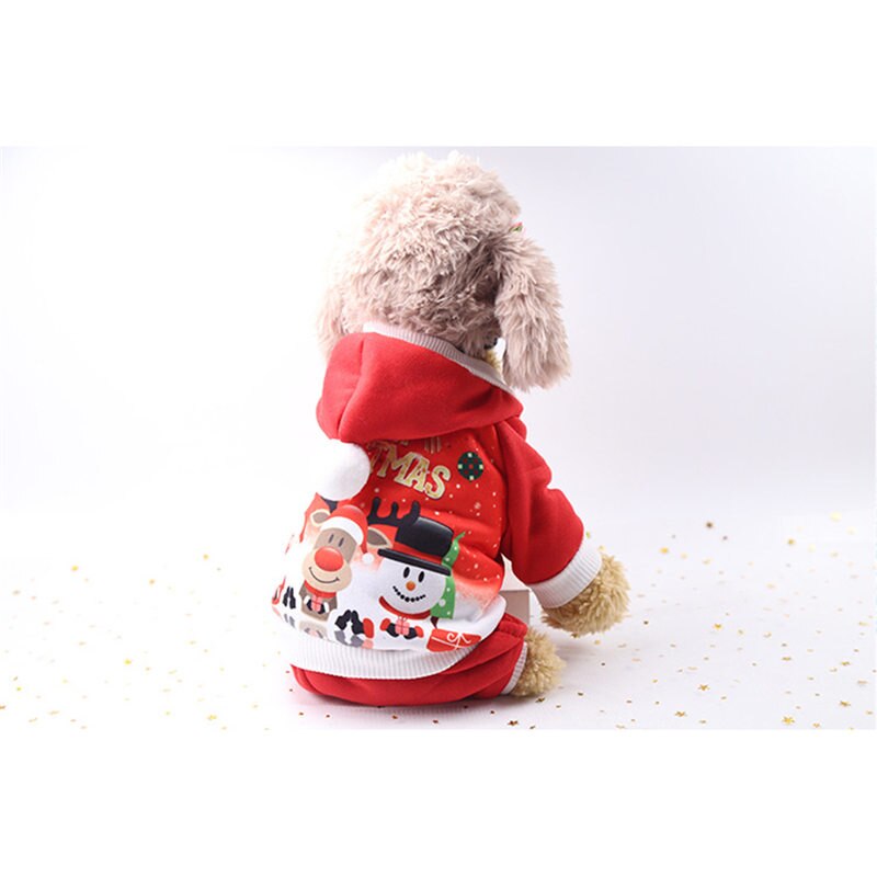 Jul hundkläder vint kappa kläder tomte dräkt husdjur hund julkläder söt valp outfit för hund xs-xxl  u3