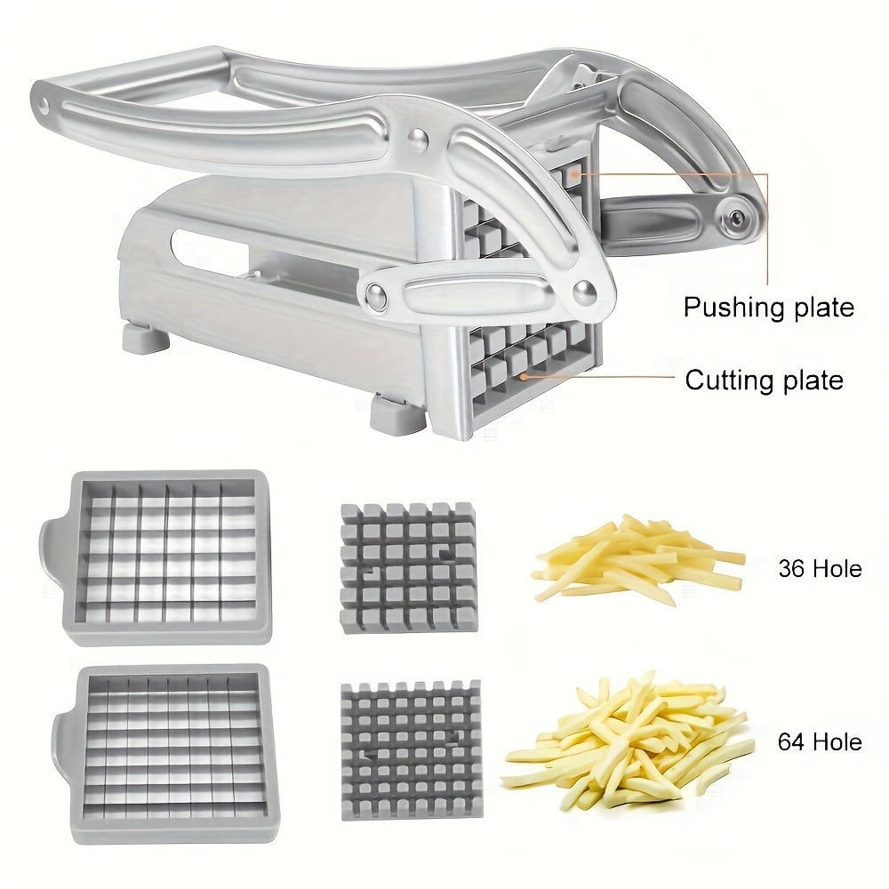 French fry cutter with 2 blades, stainless steel fry cutter, fry slicer, fry cutter for pressing fries