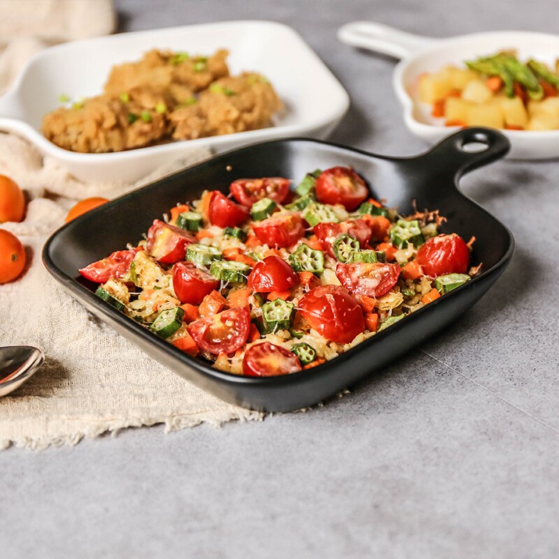HäNutzer in prägnant Keramik Backen Braten Sand ziehen Schüssel EINE Pfannkuchen Rabatt Spiegeleier Pfanne Gebacken Reis Platte Mit Käse frühstück