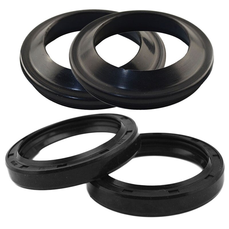 Piezas de motocicleta 41 53, sello de aceite y sellos antipolvo de amortiguador de horquilla delantera para SUZUKI GSF400 Bandit 1991-93 GSXR1100 GSXR750 DR650S DR650 S: OIL AND DUST SEAL
