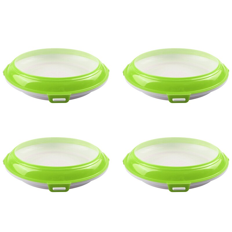 Refrigeration Food Preservation Tray Kitchen Fruit Seafood Fresh Keeping Organizer Refrigerator Preservate Storage Tool: Green4