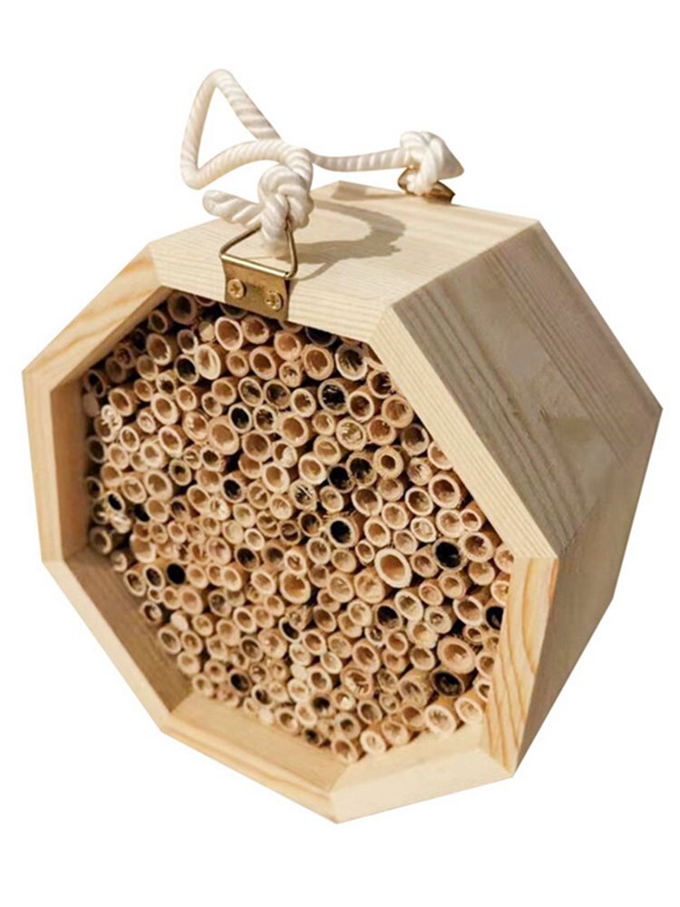 1 stuk houten insectenbijenhuis, insectenkamer, hotelschuilplaats, tuindecoratie, nestkast, bijenhuis, imkervoederhuis, bijenkast