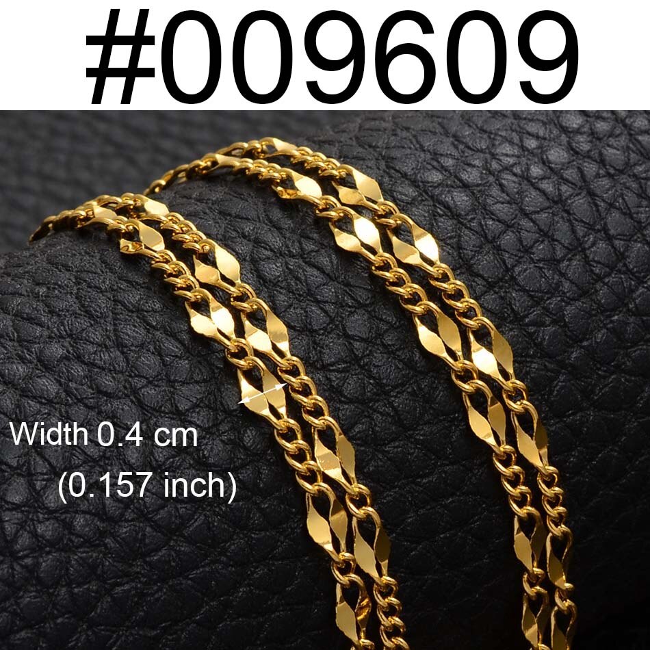 Anniyo di colore dell'oro Della Catena Collane per Le Donne Ragazze Metallo Neckalce Dei Monili Africani Arabi del Medio Oriente #009206: E / 60cm o 23.6 pollici