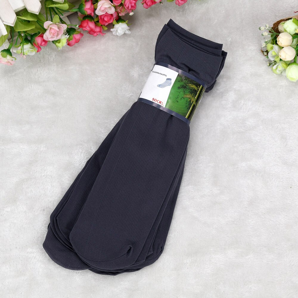 Newly 10 Pairs Bamboo Fiber Ultra-thin Elastic Silky Short Silk Stockings Men Socks Silky